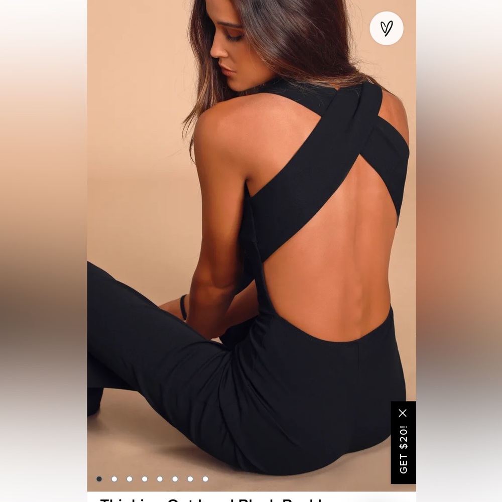 Lulus Thinking Out Loud Backless Jumpsuit, Black, Size XS - Picture 5 of 13